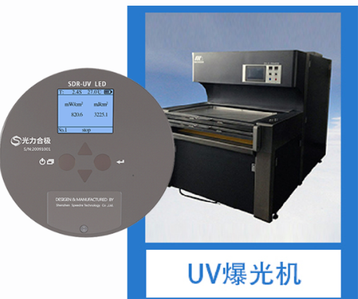 UV能量计检测PCB曝光机LED光源紫外均匀性